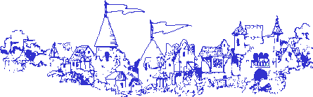 Vue  l'encre d'un village mdival
